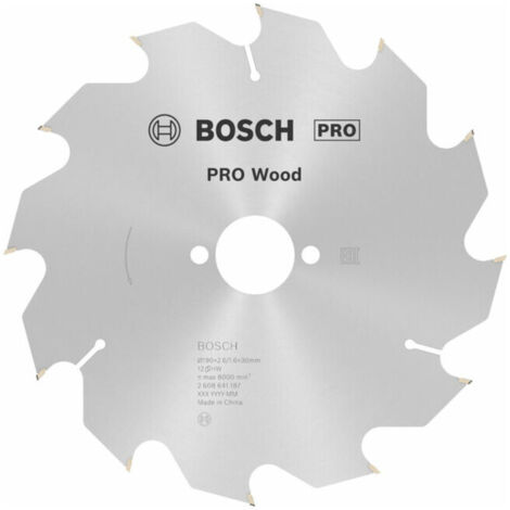 Lame de scie circulaire Bosch PRO Wood 190 x 2,6 x 30 mm - 2608641187