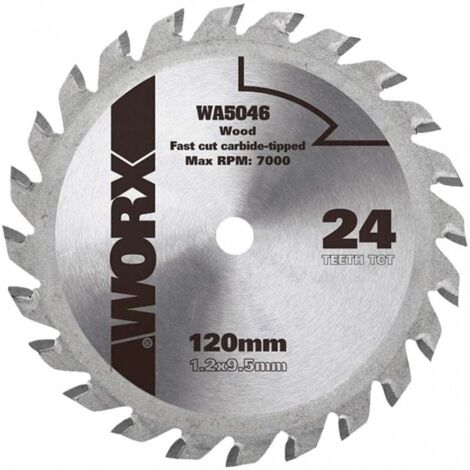 Lame de scie circulaire 120mm – Carbure de tungstène pour coupe précise – 1 pièce – Compatible avec Worxsaw Wx427, Wx429, Wx439 - WA5046 (1/4)