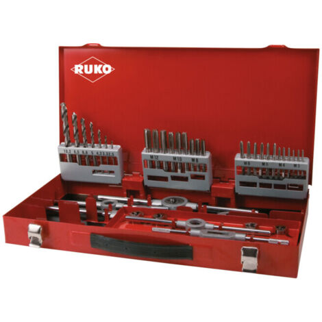Assortiment tarauds et filières RUKO HSS Co 5 44 pièces