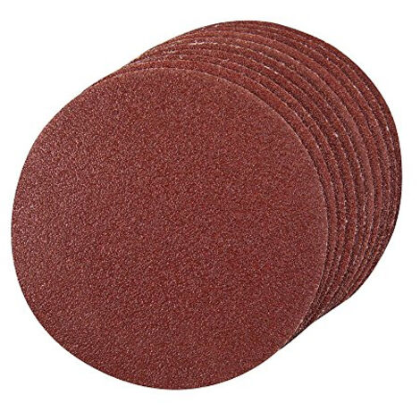Silverline – Lot de 10 disques abrasifs auto-agrippants 125 mm – Assortiment grains 60/80/120/240 – Pour ponçage bois, peinture, métal