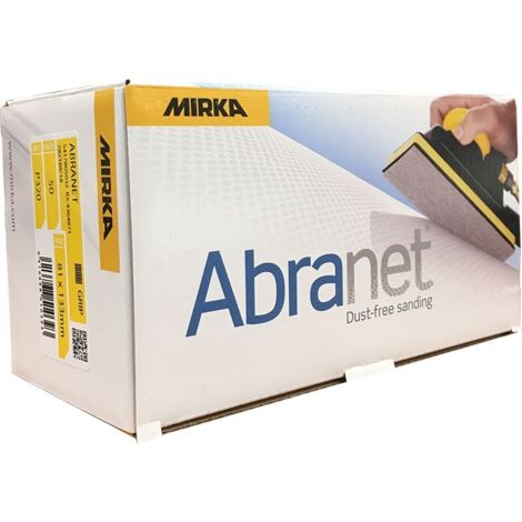 Boîte 50 coupes abrasives auto-agrippantes Abranet 81 X 133 mm MIRKA  Grain: 600
