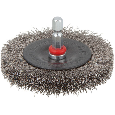 Brosse à disque en métal Wolfcraft 1/4 "tige hexagonale (1/4)