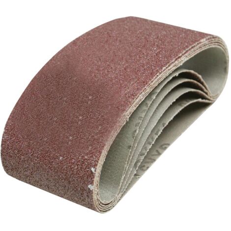 Silverline – Lot de 5 bandes abrasives 75 x 457 mm – Grain 40 pour ponçage bois, peinture, métal – Support tissu GX51