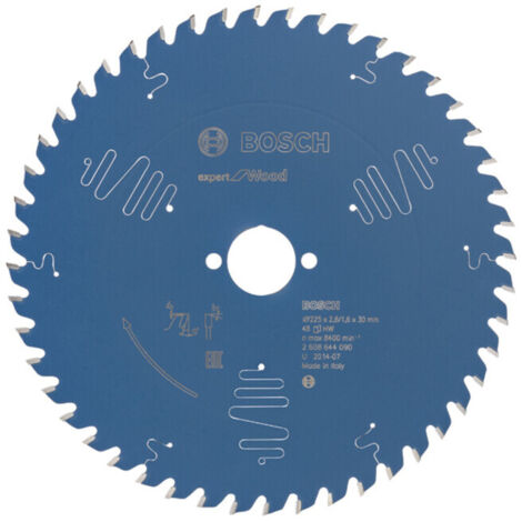 Lame de scie circulaire Bosch Expert Wood 2608644090 225x2,6x30 48Z