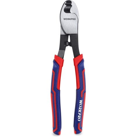 Workpro – Pince coupe-câble 210mm – Acier au chrome vanadium – Capacité de coupe jusqu'à Φ6,54mm – Poignée ergonomique antidérapante