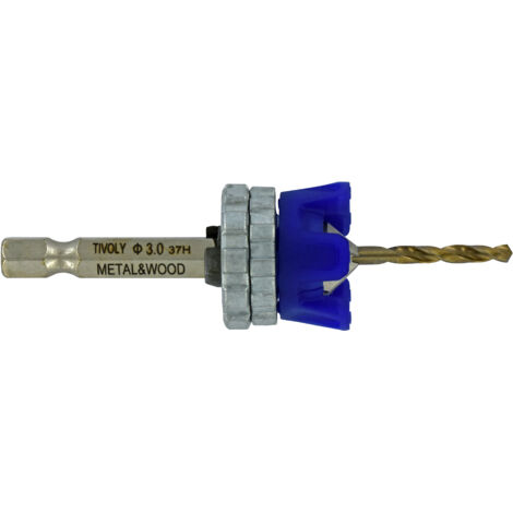 Tivoly • Mèche & Fraise 2en1 Bois Metal Technic, Queue hexa, Usage intensif Ø 3mm
