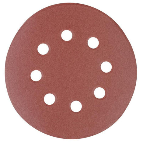 LOT DE 10 DISQUES ABRASIFS AUTO-AGRIPPANTS PERFORÉS 125 MM GRAIN 40 SILVERLINE 822649