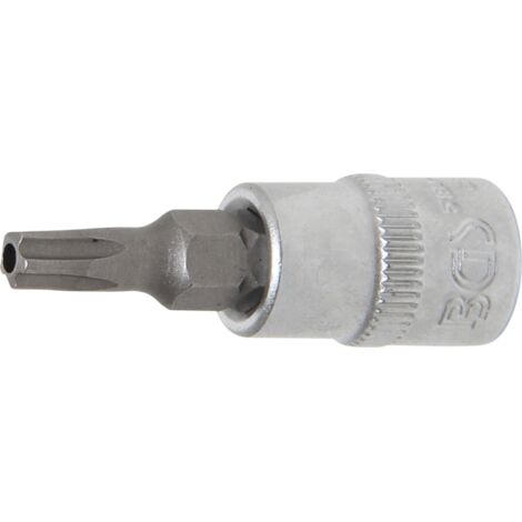 BGS Embout de tournevis à emmanchement carré 6,3 mm (1/4") profil TS (pour Torx Plus) avec alésage TS25 - 5184-TS25 (1/2)