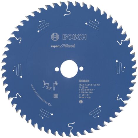 Lame de scie circulaire Bosch Expert Wood 2608644066 235x2,8x30 56Z