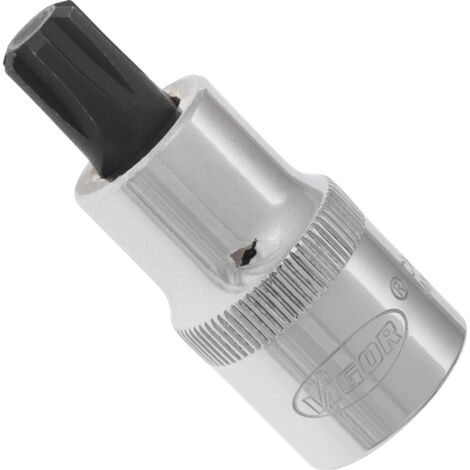 Douille mâle ∙ V2207 ∙ Carré creux 1/2 pouce (12,5 mm) ∙ Empreinte à crénaux Ribe CV ∙ Taille M10 (1/3)