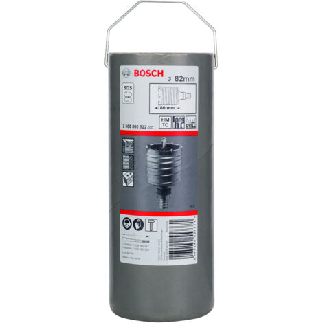 Bosch – Foret SDS Max-9 82mm – Noyau à trous creux 80mm – Longueur de travail 102mm – Pour béton et maçonnerie