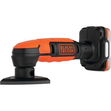 Ponceuse de détail sans fil - 12 V - 1,5 Ah - Plateau triangulaire 89mm - 1 batterie - 1 abrasif maille BLACK+DECKER BDCDS12S1-QW
