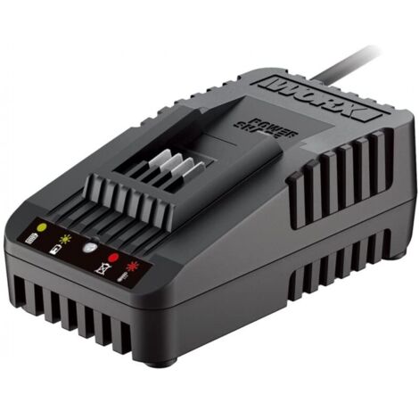 Chargeur 20 V WA3880 – Charge rapide 2000 mAh en 60 min – Indicateur de charge – Compatible batteries WORX Power Share