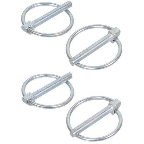 Cyclingcolors – Lot de 4 goupilles clips acier zingué 4,5mm x 33mm – Fixation pour tondeuse, tracteur, motoculteur, remorque – Usage intensif
