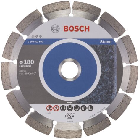 Disque à tronçonner diamanté Standard for Stone Bosch 180x22,23x2x10 mm 2608602600