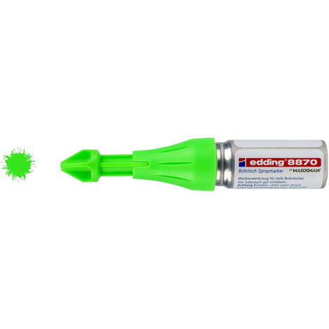Marqueur En Spray Peinture à Craie Vert Fluorescent Pour Trous Perçés Edding (1/6)