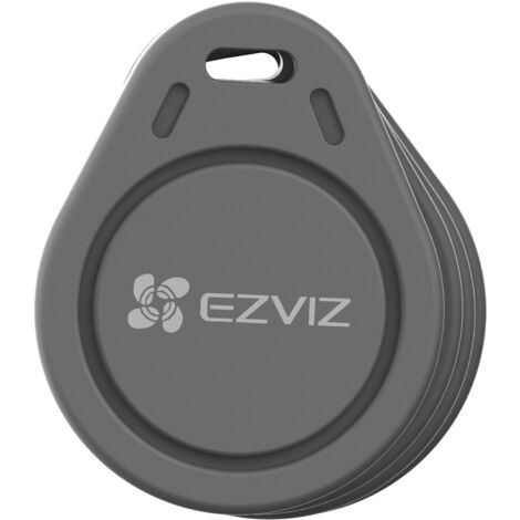 Lot de 4 badges de proximité ronds gris – Reconnaissance sensible – Cryptage EZVIZ – Voyant intégré pour accès rapide