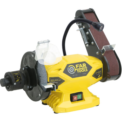 Fartools – Touret à meuler 400W – Meule bande 150mm – Vitesse 2950 tr/min – Affûtage forets et outils métalliques