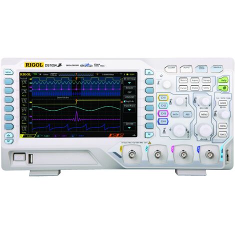 Oscilloscope numérique 50 MHz 4 canaux DS1054Z – 1 Géch/s – 24 Mpts – Écran TFT 800x480 – Technologie UltraVision – Rigol - Y055731