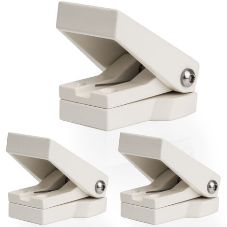 Verrou de fenêtre aluminium et acier inox – Installation sans perçage – Résistance jusqu'à 2 tonnes – Lot de 3 loquets de sécurité – Markenartikel
