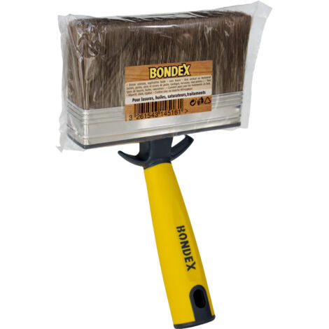 Bondex – Brosse pour application de lasures – Application rapide sans coulures – Pour bois dur et teck – Finition parfaite sans traces