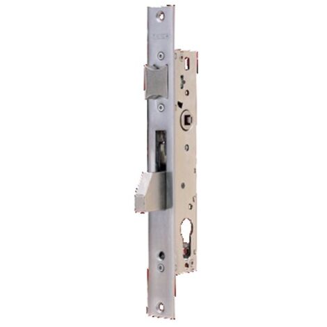 Tesa Assa Abloy – Serrure à larder 1 point – Axe 20 mm – Têtière 25 mm – Pêne dormant et demi-tour – A cylindre européen – Sécurité renforcée contre effraction