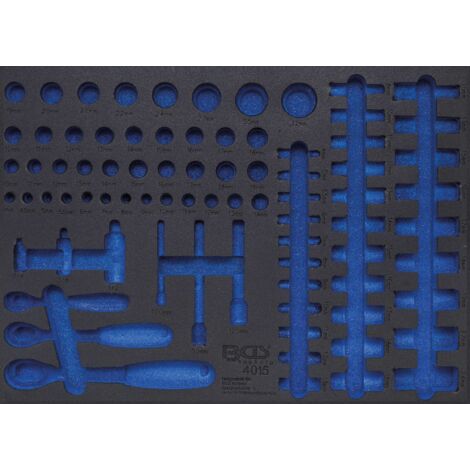 Bgs Technic – Garniture pour servante d'atelier 3/3 vide – Insert en mousse robuste pour outils – Dimensions 567x408x32mm – 40155 (1/2)