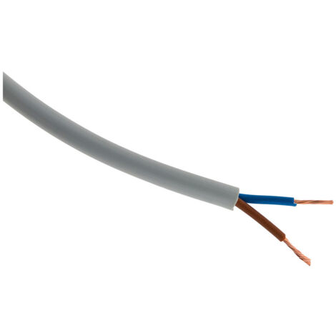 Câble d'alimentation électrique H05VV-F 2x1,5mm² Gris - 10m - Zenitech