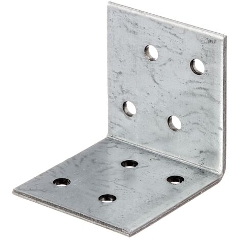 Équerre de fixation galvanisée Sendzimir 40 x 40 x 40 mm – Set de 50 pièces – Pour assemblages robustes et durables – Alberts
