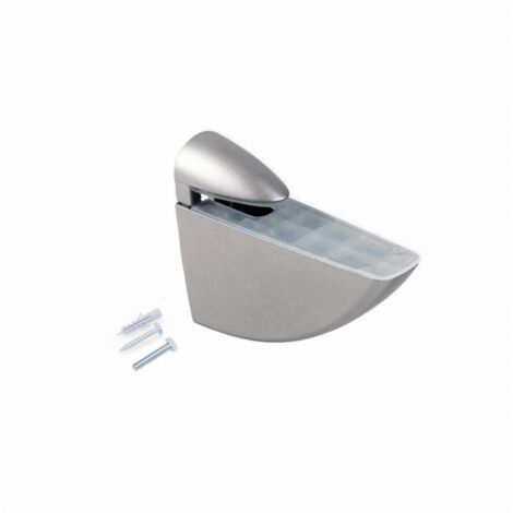 Emuca Jeu de supports pour étagères en bois ou en verre Aguila, Plastique et Zamak, Peint aluminium (1/4)