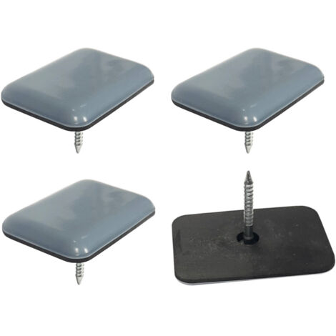 Cyclingcolors – Lot de 4 patins glisseurs rectangle 25 x 35 mm – Téflon PTFE à clouer – Protection sol pour chaises et meubles