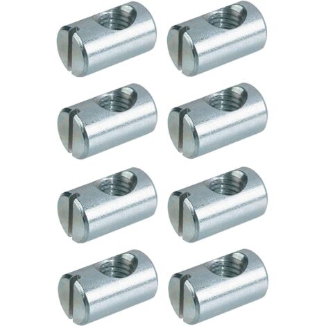 Cyclingcolors – Lot de 8 goujons d'assemblage M6 – Longueur 20mm – Acier pour fixation meuble – Compatible avec divers systèmes de montage