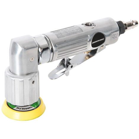 Silverline – Mini-ponceuse pneumatique 50 mm – 15 000 tr/min pour finition uniforme – Tête pivotante 90° pour zones difficiles d'accès