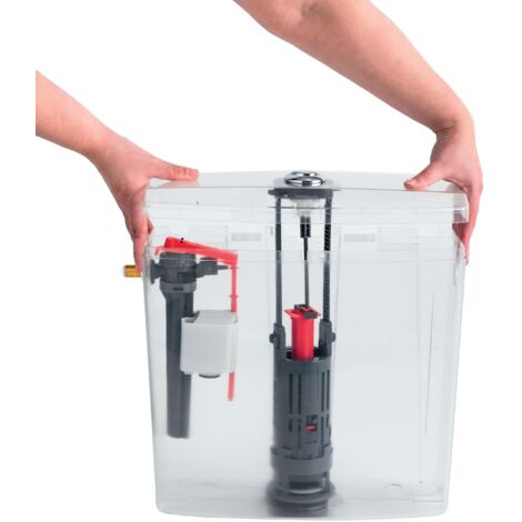 Wirquin 10723731 Chasse D'eau WC Robinet Flotteur Doblo Alimentation Latérale Et Basse - Gris