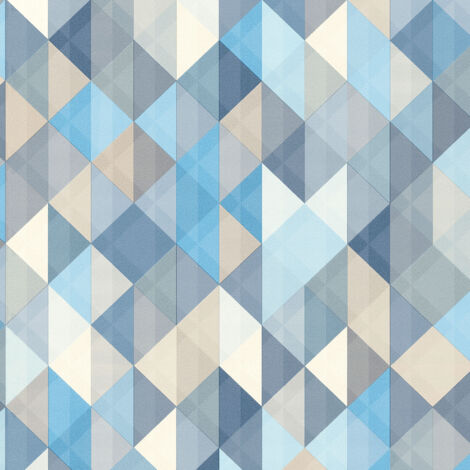 Papier peint vinyle intissé à motif géométrique – Lessivable et résistant à la lumière – Dimensions 10,05m x 0,53m – Pose facile – A.S. Creations - SP14909 (1/4)