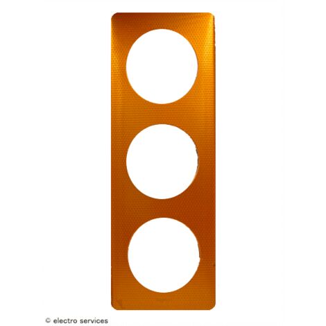 Plaque Céliane Métal 3 postes  Finition: Orange Snake