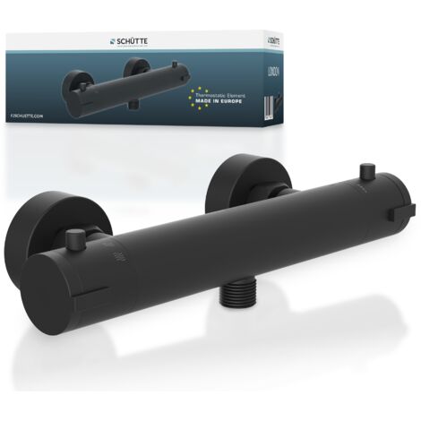 Mitigeur de douche thermostatique Schütte LONDON noir mat