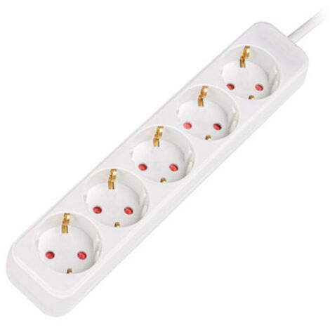 LANBERG MULTIPRISES DE MARQUE MODÈLE SCHUKO ECRAN BLANC 5 PRISES 1.5M PS0-05F-0150-W (1/4)