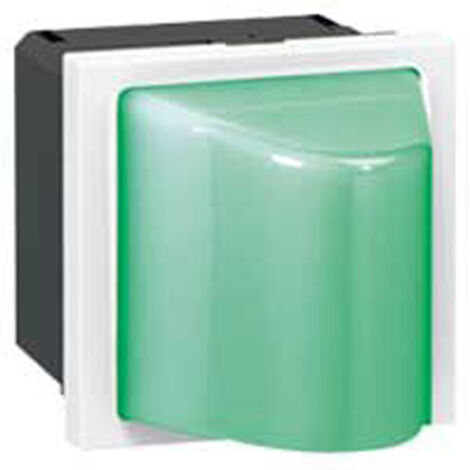 Hublot Mosaic 2 modules 230V pour 0,2W ou 1W vert LEGRAND 078572