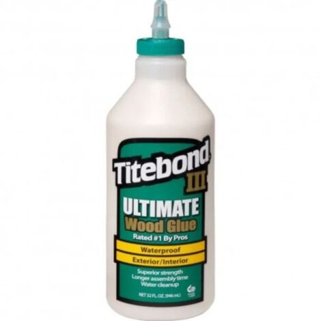 Colle à bois Titebond III Ultimate 946 ml – Résistante à l'eau – Pour lutherie et réparations – Adhérence supérieure