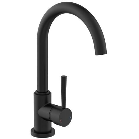 Robinet d'évier HD CORNWALL noir mat (1/5)
