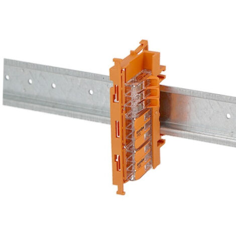 Support de fixation pour bornes Wago 221-6 – Installation rapide sur rail DIN – Compatible avec bornes 2 à 5 conducteurs – Polyamide