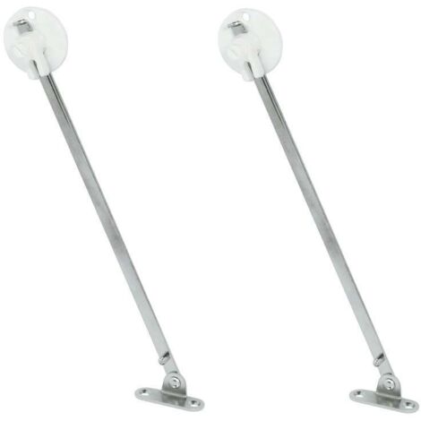 Cyclingcolors – Lot de 2 compas d'abattant à frein 160mm – Freinage réglable – Support pour meuble en bois – Installation flexible (1/2)