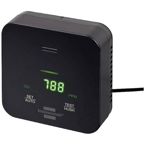 Brennenstuhl C2M détecteur CO2 noir avec alarme digitale (1/5)