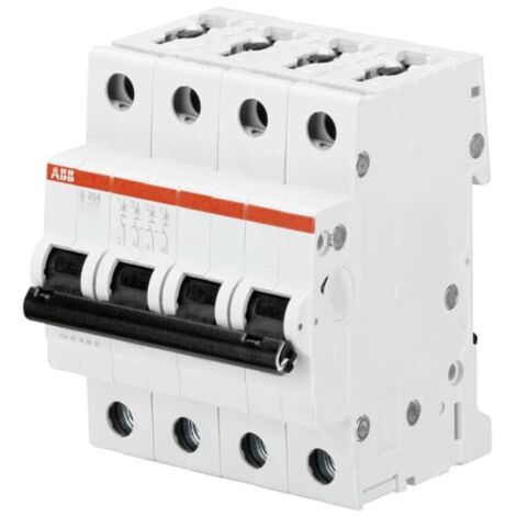 Disjoncteur S204 4 Pôles 10A Courbe C Raccordement à vis 10KA 4 Modules 2CDS254001R0104 ABB 352436