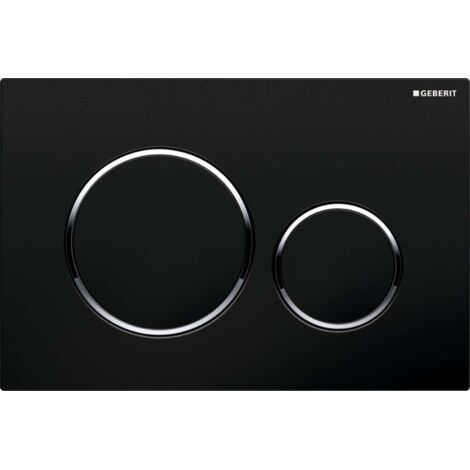 Geberit Sigma 20 plaque de déclenchement 115882KM1 noir / chromé brillant