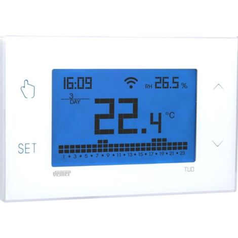 Chronothermostat écran tactile Wi-Fi Vemer TUO mur VE772000 (1/4)