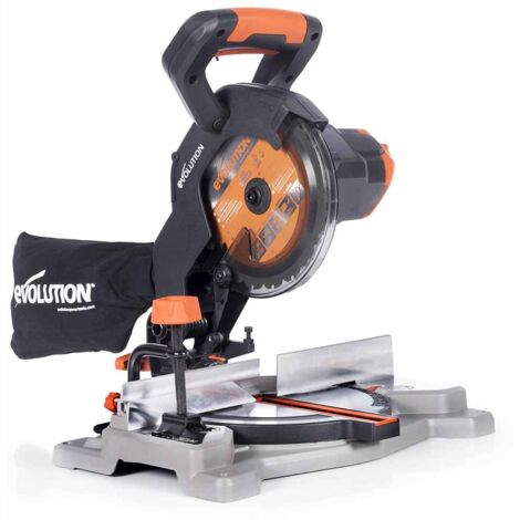 Scie à onglet sans fil 18V – Lame 185 mm pour bois, métal et plastique – Moteur 850W, vitesse 4200 rpm – Guide de coupe LED – Evolution Power Tools (1/5)
