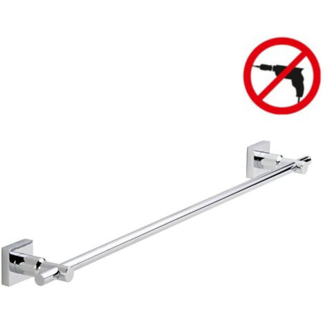 Tesa Hukk Porte-serviettes, pose facile sans perçage, Chrome (40252-00000-00) (1/5)