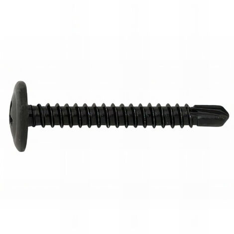Index – Vis autoperceuses 4,2 x 32 mm – Tête bombée basse avec rondelle estampée – Empreinte PH – Zinguée noire – Boîte de 500 unités